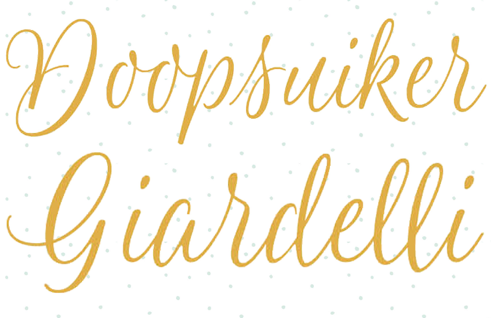 Giardelli doopsuiker en geschenken